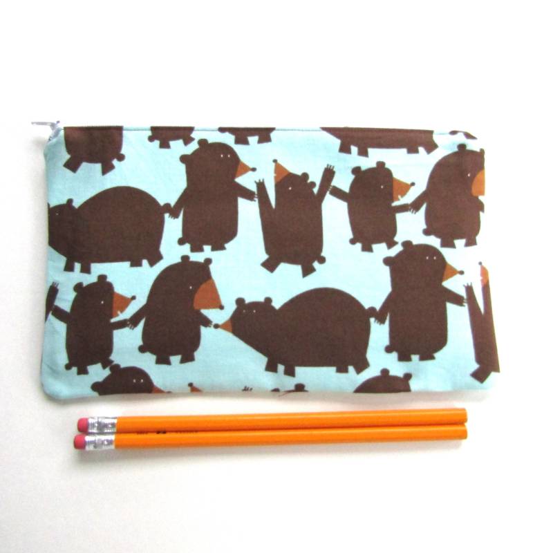 Süße Bären Stoff Reißverschlusstasche/Stiftemäppchen Schminktasche Gadgetsack von MarfDaze