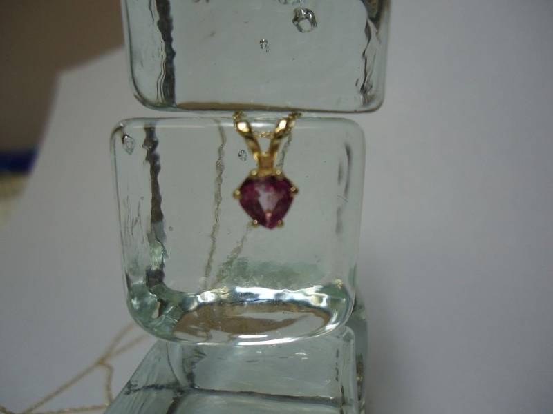 Herz Cut Pink Topas Halskette in 14K Und 10K Gelbgold #1435 Herz Cut Pink Topas Halskette in 14K Und 10K Gelbgold #1435 von MargaretsGems