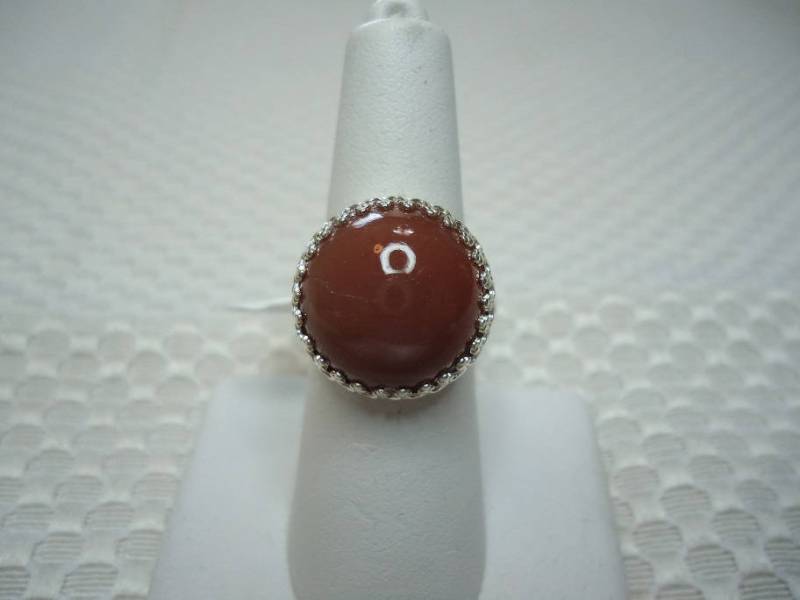 Mondstein Cabochon Ring in Sterling Silber #2007 von MargaretsGems