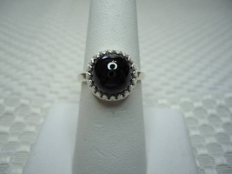 Runder Cabochon Saphir Ring in Silber - Größe 6 #2013 von MargaretsGems