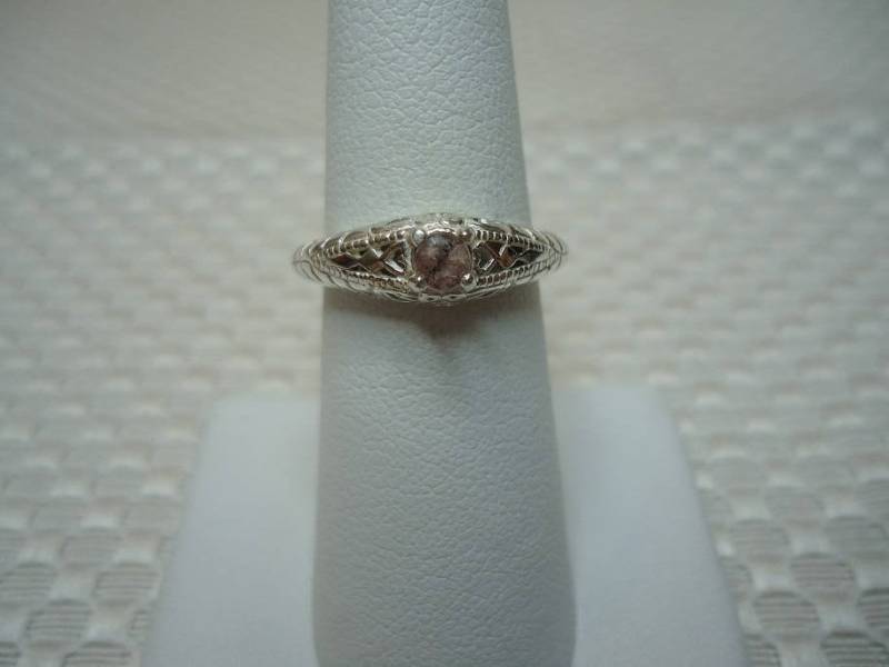 Runder Pink Ceylon Saphir Ring in Sterling Silber - Größe 6.5 #2075 von MargaretsGems