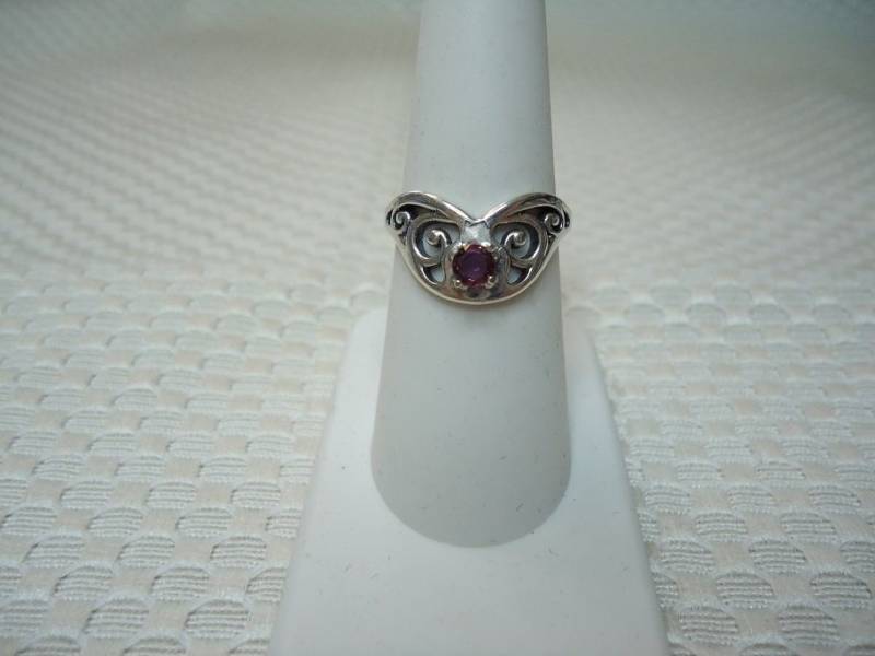 Runder Rubin Ring in Silber - Größe 7 #2271 von MargaretsGems