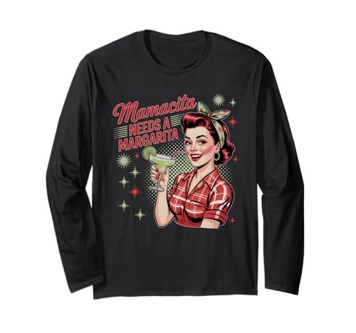 Mamacita Needs A Margarita — lustige Grafik für Damen Langarmshirt Mamacita Needs A Margarita — lustige Grafik für Damen Langarmshirt von Margarita Lovers Apparel for Women Who Love Fun