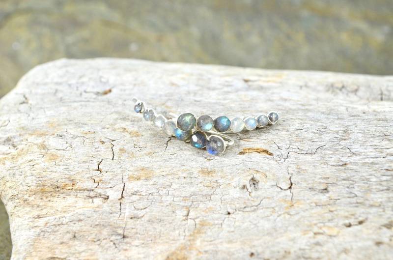 Auffällige Facettierte Labradorit Ohrkriecher, 14K Gold Filled Niobium Hypoallergen Silber Grau Spectrolite Blau Blitz Edelstein Pin Ranke Auffällige Facettierte Labradorit Ohrkriecher, 14K Gold Filled Niobium Hypoallergen Silber Grau Spectrolite Blau Blitz Edelstein Pin Ranke von MargayB