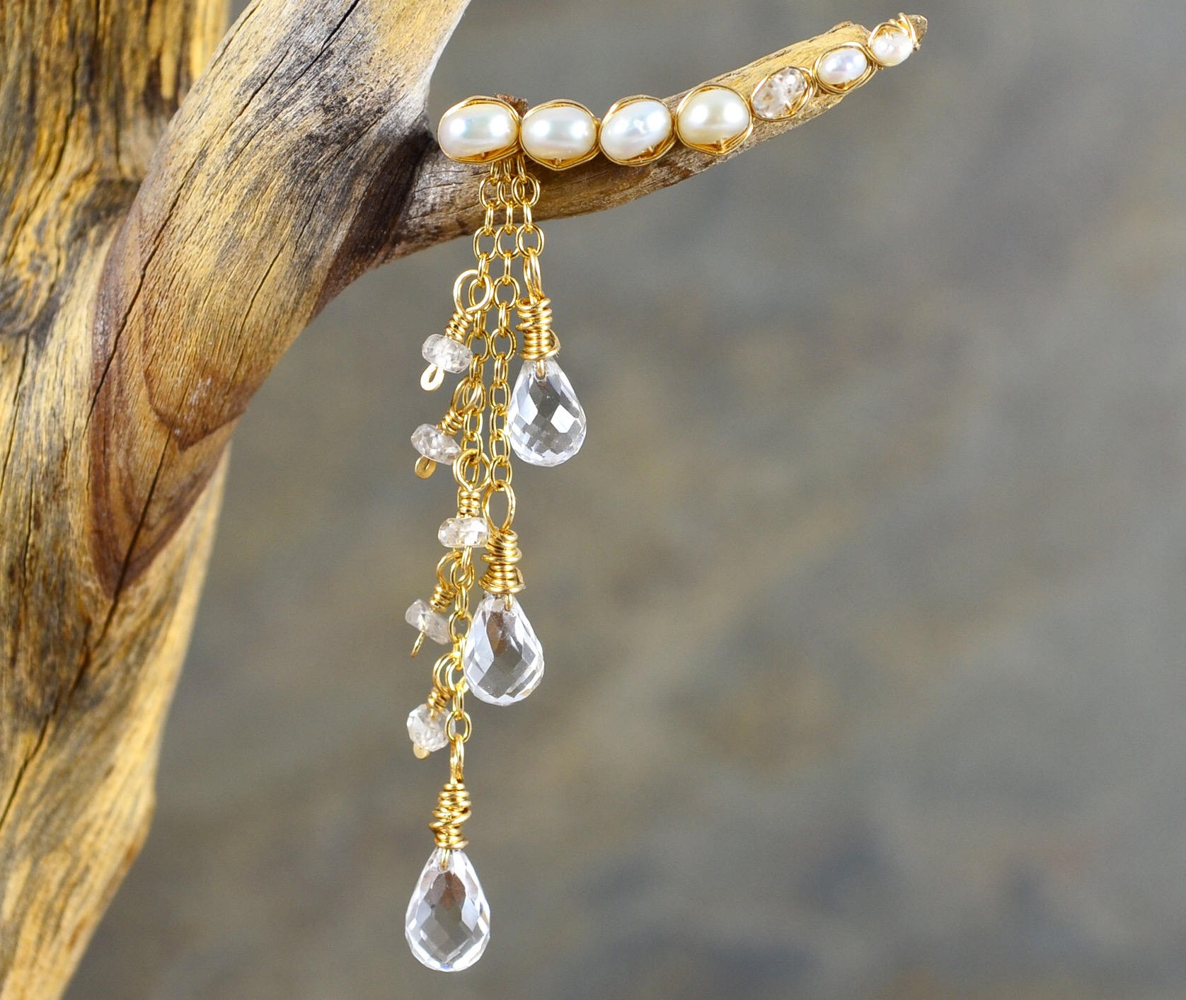 Echte Zirkon Weiße Süßwasser Perle Bergsteiger Edelstein 14K Gold Filled Silber Ohr Crawler Braut Hochzeit Ohrringe Ranke Pin Sweep Echte Zirkon Weiße Süßwasser Perle Bergsteiger Edelstein 14K Gold Filled Silber Ohr Crawler Braut Hochzeit Ohrringe Ranke Pin Sweep von MargayB