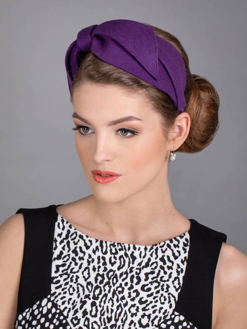 Lila Breites Stirnband. Turban Haarband von MargeIilane