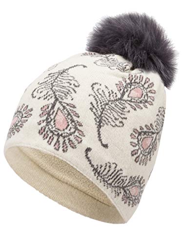 Marhatter Damen Mütze Strickmütze Wintermütze Damen Pompon Bommelmütze Pudelmütze weiß Marhatter Damen Mütze Strickmütze Wintermütze Damen Pompon Bommelmütze Pudelmütze weiß von Marhatter