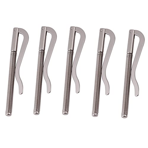 Marhynchus Hochwertiger Silbergeldclip für Brieftaschen -Kreditkartenhalter, Packung mit 5 Money Spring Clamp/Holder für Lederbrieftasche, Idealer Ersatzteil von Marhynchus