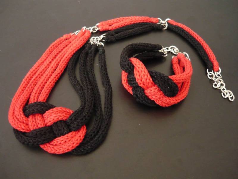 Set Tricotin Häkelschmuck, Schmuck, Gestrickter Schmuck Set Tricotin Häkelschmuck, Schmuck, Gestrickter Schmuck von MariAnnieArt