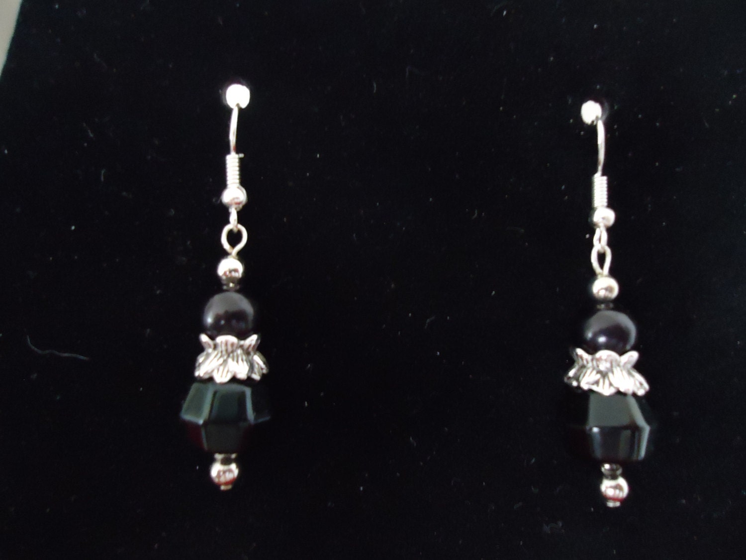 Schwarz Und Silber Ohrringe Schwarz Und Silber Ohrringe von MariFlorCreations