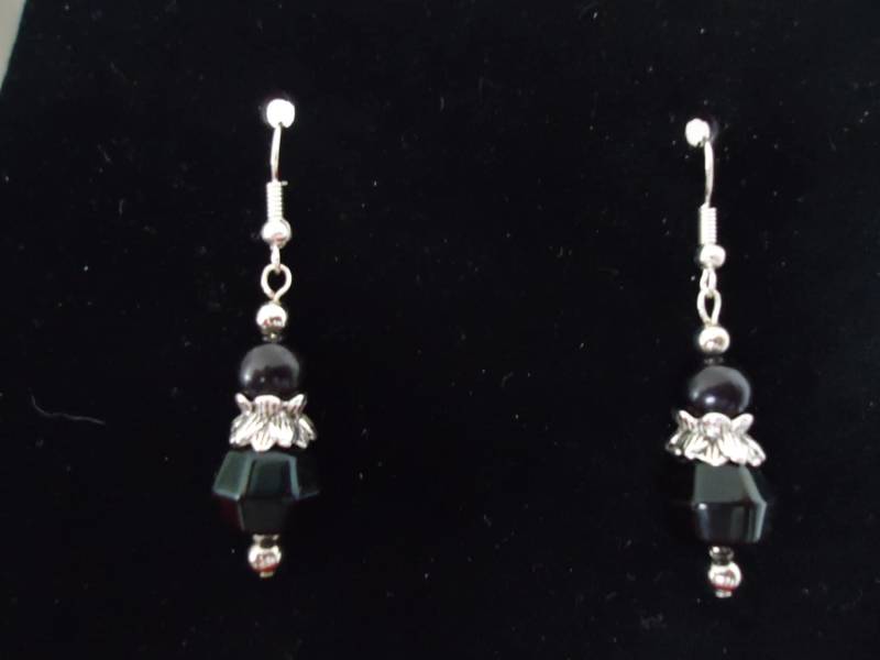 Schwarz Und Silber Ohrringe Schwarz Und Silber Ohrringe von MariFlorCreations