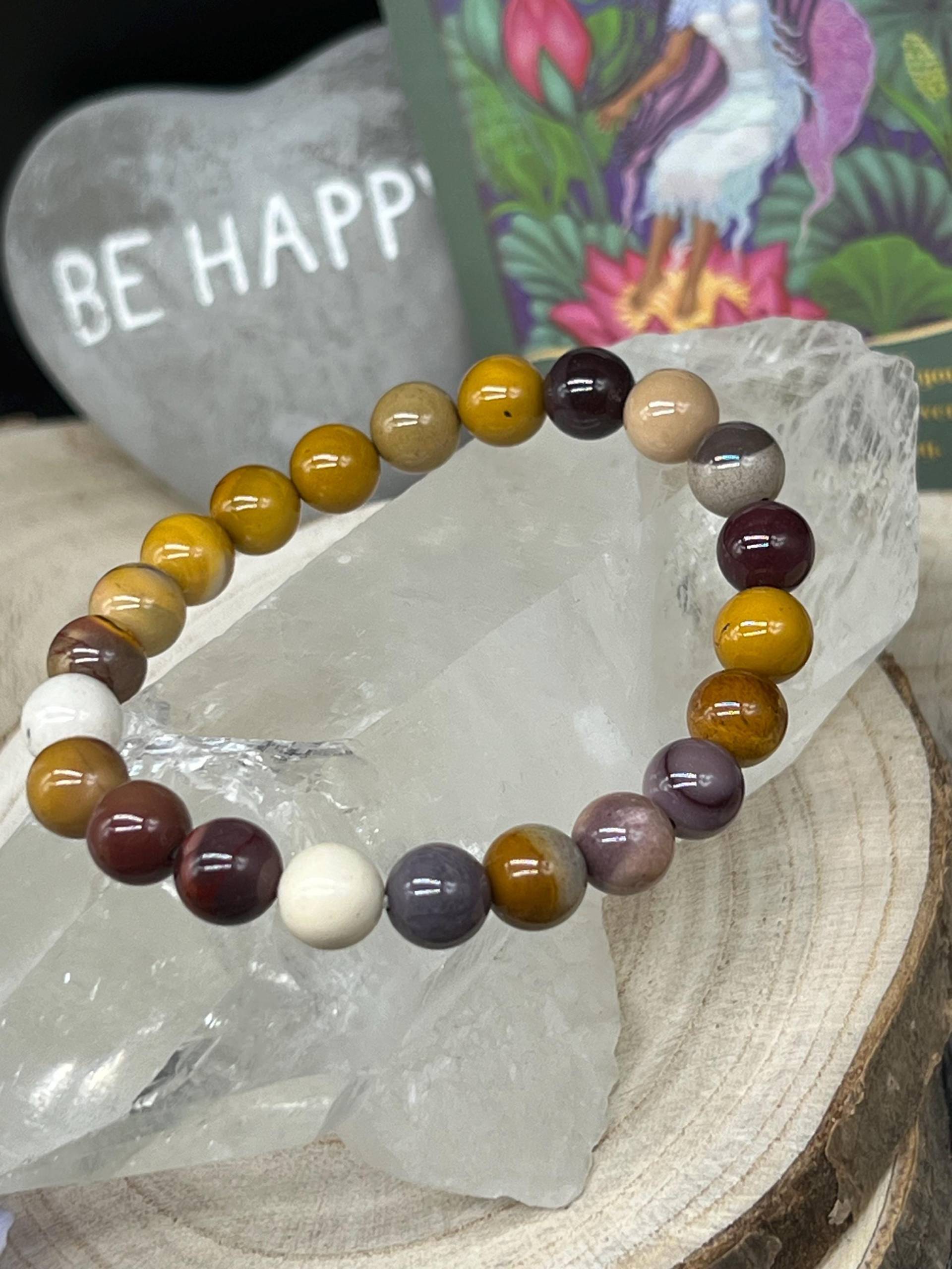 Hübsches Mookait Perlen Armband - Edelstein Kristallarmband 8mm Mookaite Bracelet Hübsches Mookait Perlen Armband - Edelstein Kristallarmband 8mm Mookaite Bracelet von MariMagicShop