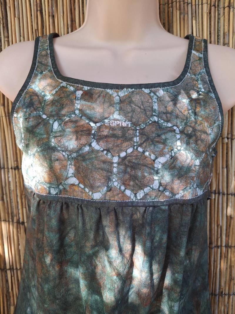 Batik Save The Bees Linendress Honeycomb von MariONEbatik