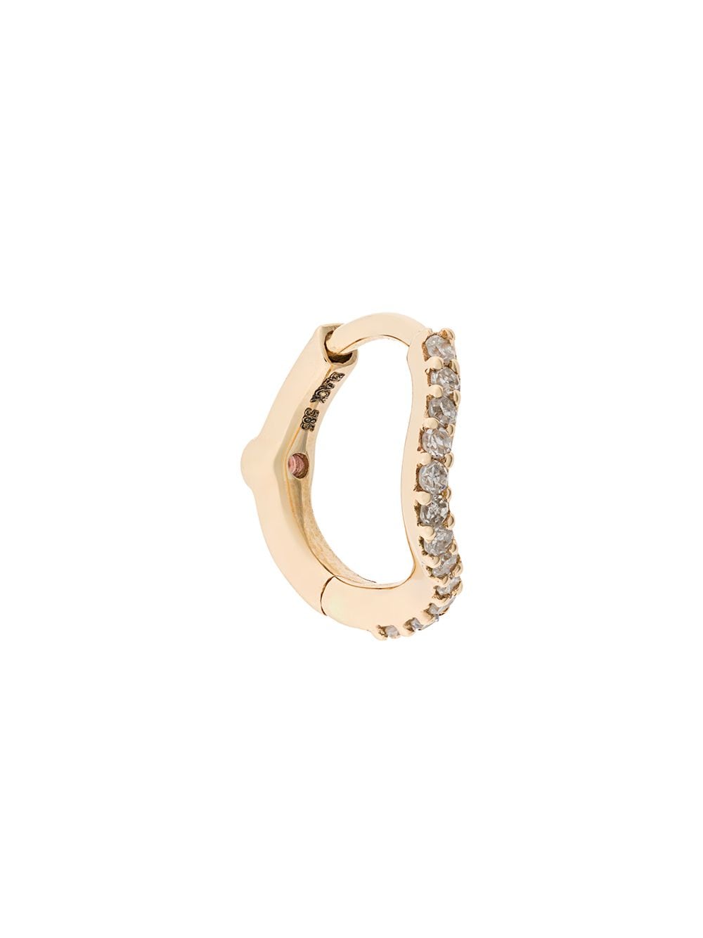 Maria Black 14kt 'Wave' Gelbgoldcreole mit Diamanten von Maria Black