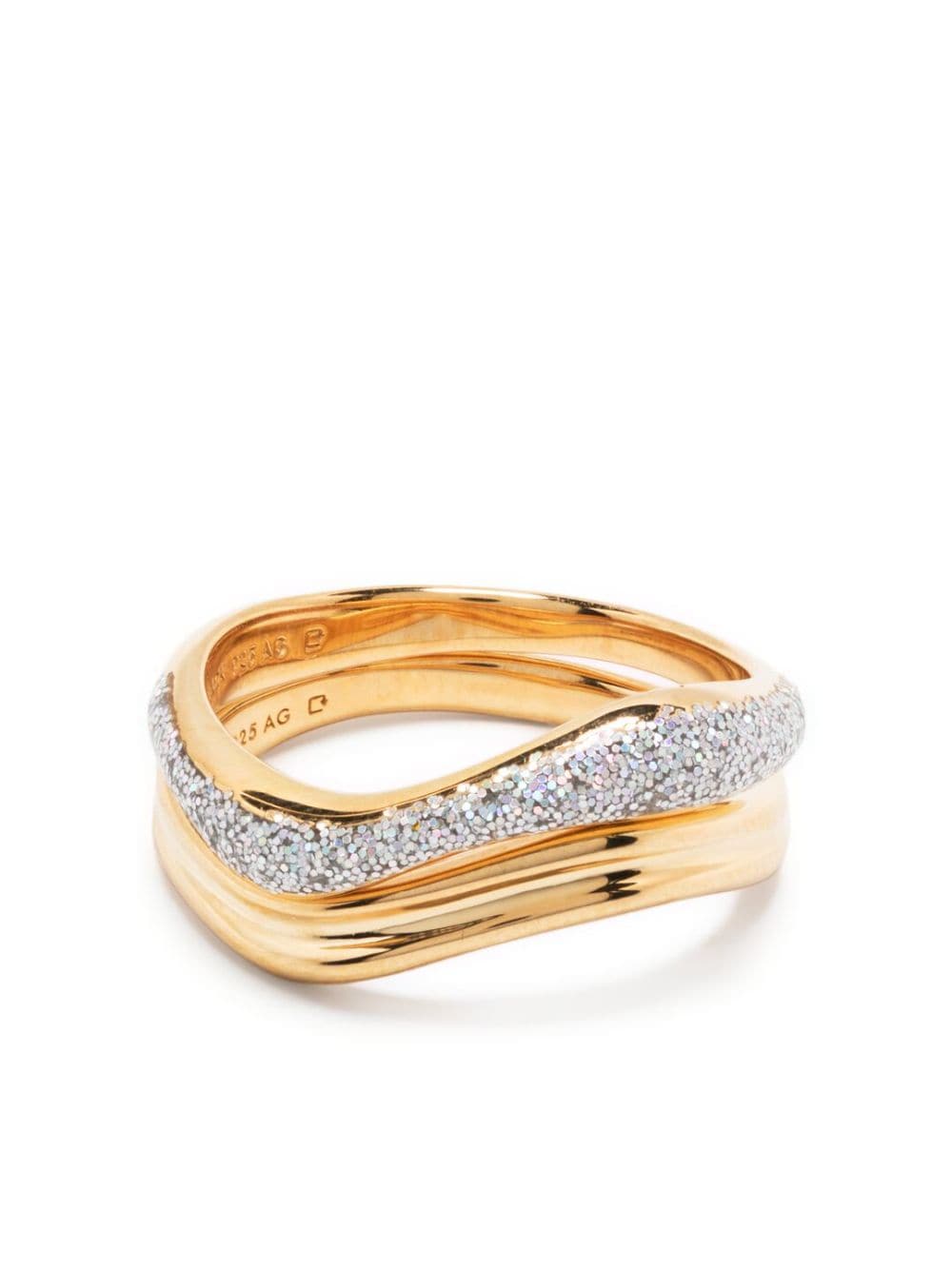 Maria Black Soma Opal Ring mit Glitter - Gold von Maria Black