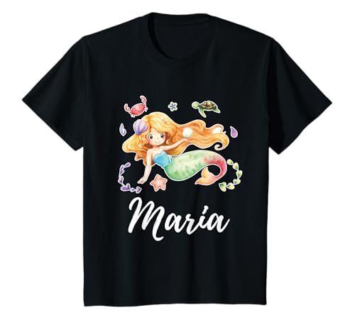 Kinder Meerjungfrau Mädchen Name Maria Geschenk T-Shirt Kinder Meerjungfrau Mädchen Name Maria Geschenk T-Shirt von Maria Name Meerjungfrau Geschenke