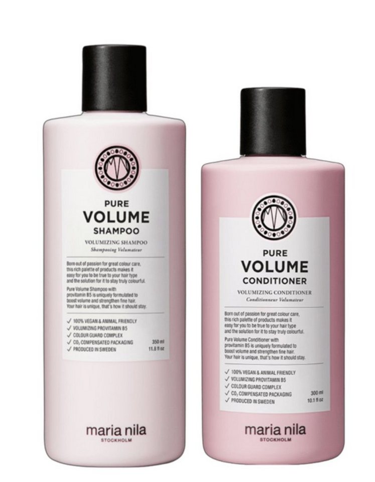 Maria Nila Haarpflege-Set Nila Luminous Colour Duo, Set, 2-tlg., Shampoo 350 ml + Conditioner 300 ml, verleiht feinem Haar Volumen von Maria Nila