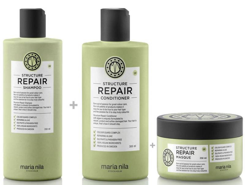 Maria Nila Haarshampoo Maria Nila Structure Repair Set - Shampoo 350 ml + Conditioner 300 ml von Maria Nila