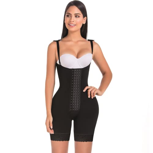 MARIAE 9277 |Colombian LIPO/BBL Faja| Shapewear from HIGH Compression Powernet Fabric|EXTRA Fitted|Wide HIP Circumference | Colour Black (XL) von MariaE FAJAS