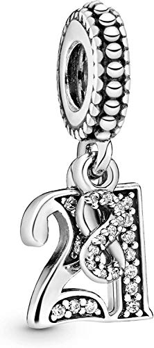 MariaFonte Charm Anhänger Neu 2025 21 Jahre Geburstag Jubiläum Original Angebot Perlen Armband Silber 925 Günstig Herz Mama Familie Frau Kompatibel Glücksbringer Weihnachten Mädel Hochzeitstag von MariaFonte