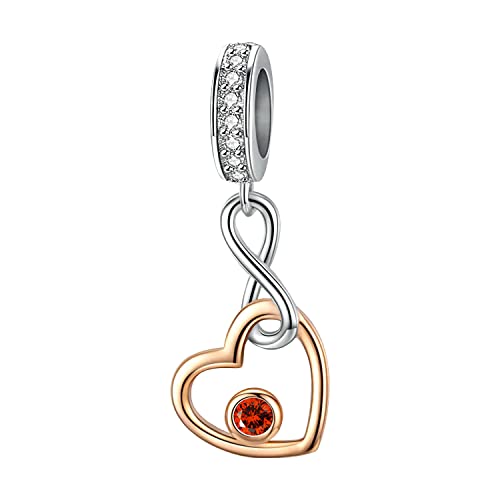 MariaFonte Charm Anhänger Neu 2025 Herz Kupfer Koralle Geburstag Jubiläum Original Angebot Perlen Armband Silber 925 Günstig Mama Familie Frau Kompatibel Glücksbringer Weihnachten Mädel Hochzeitstag von MariaFonte