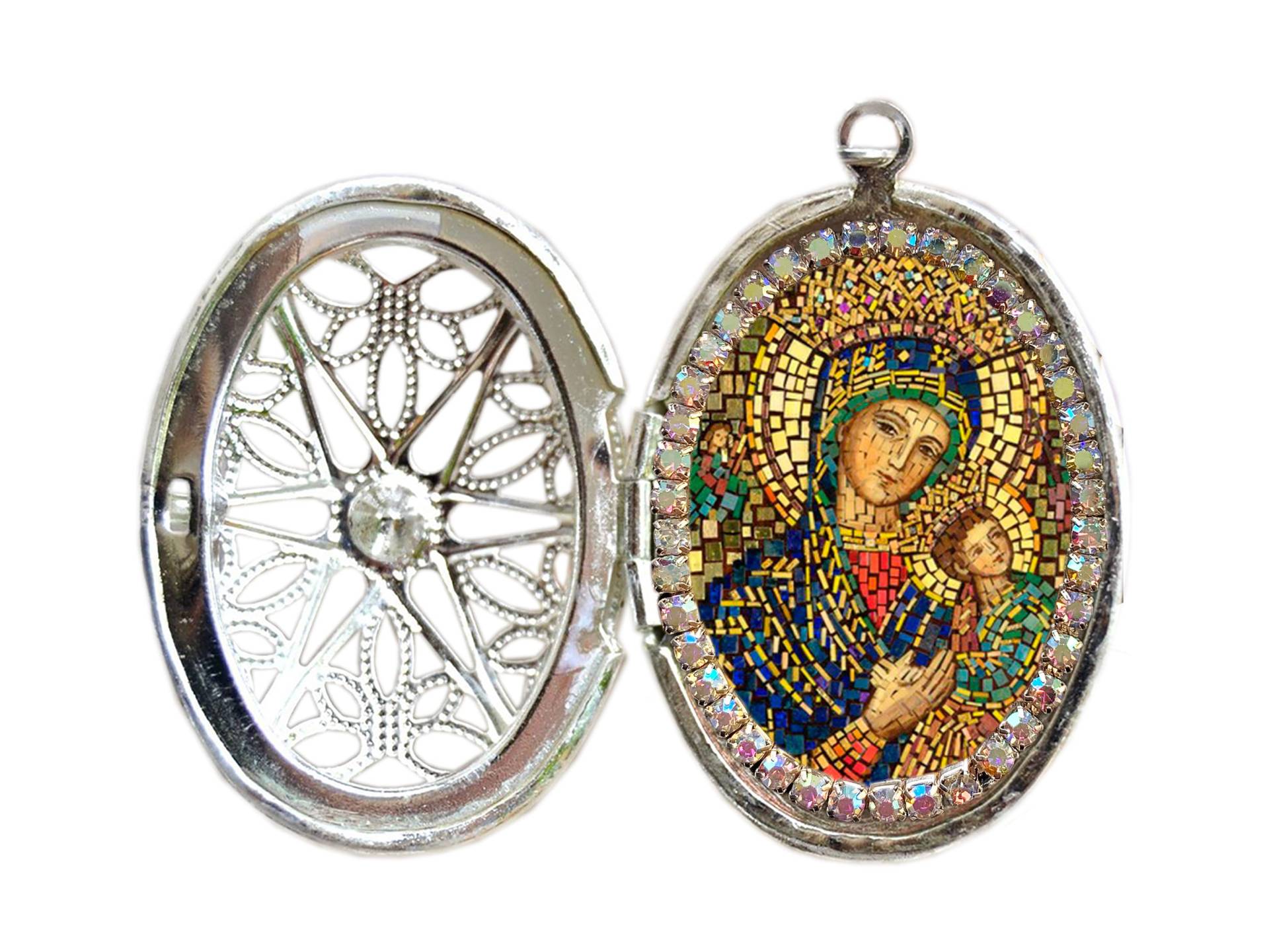 Medaillon Der Immerwährenden Hilfe, Schutzpatronin Frauen Bei Geburt, Spanien Und Vereinigte Staaten, Unsere Mutter Hilfe; Wundersame Halskette von MariaSantissimaShop