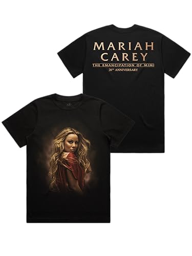 Mariah Carey Offizielles Mimi-T-Shirt für Erwachsene, zum 20-jährigen Jahrestag, Schwarz, Schwarz, L Mariah Carey Offizielles Mimi-T-Shirt für Erwachsene, zum 20-jährigen Jahrestag, Schwarz, Schwarz, L von Mariah Carey