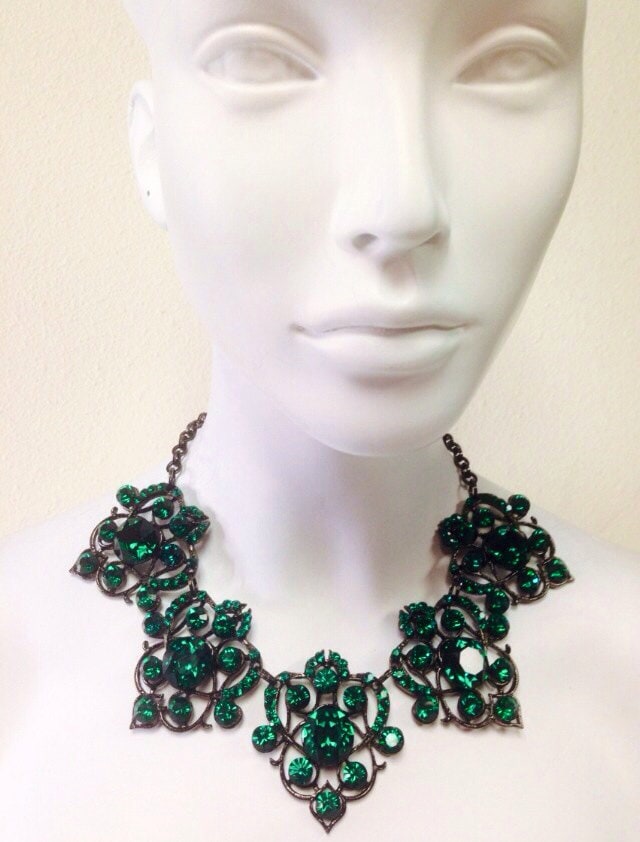 Smaragd Traum Halskette Im Vintage Stil von MariannaHarutunian