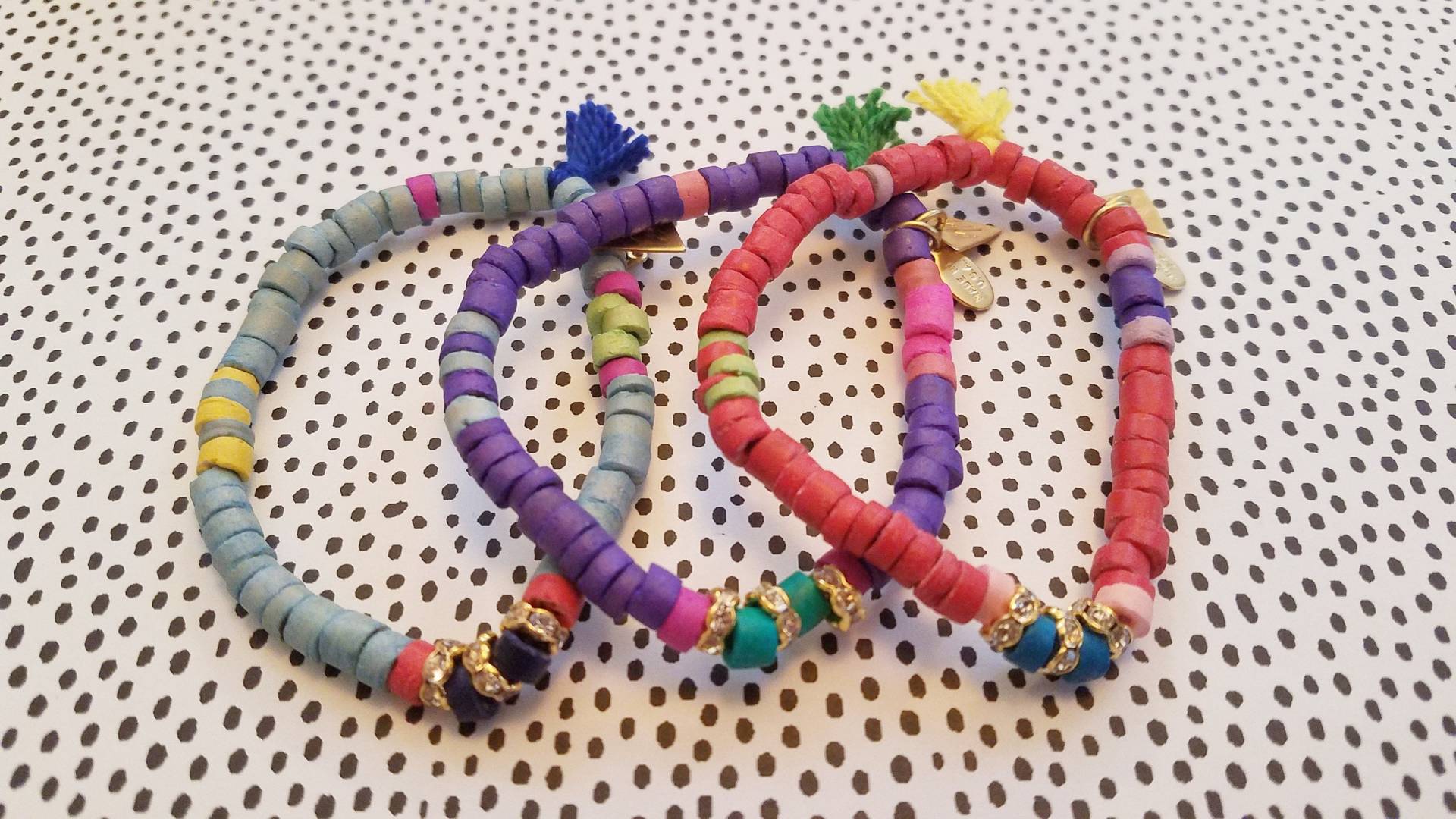 Marianna Mae Classic Bright Perlen Stretch Coco Armbänder 3Pak-Multi von MariannaMaeDesign