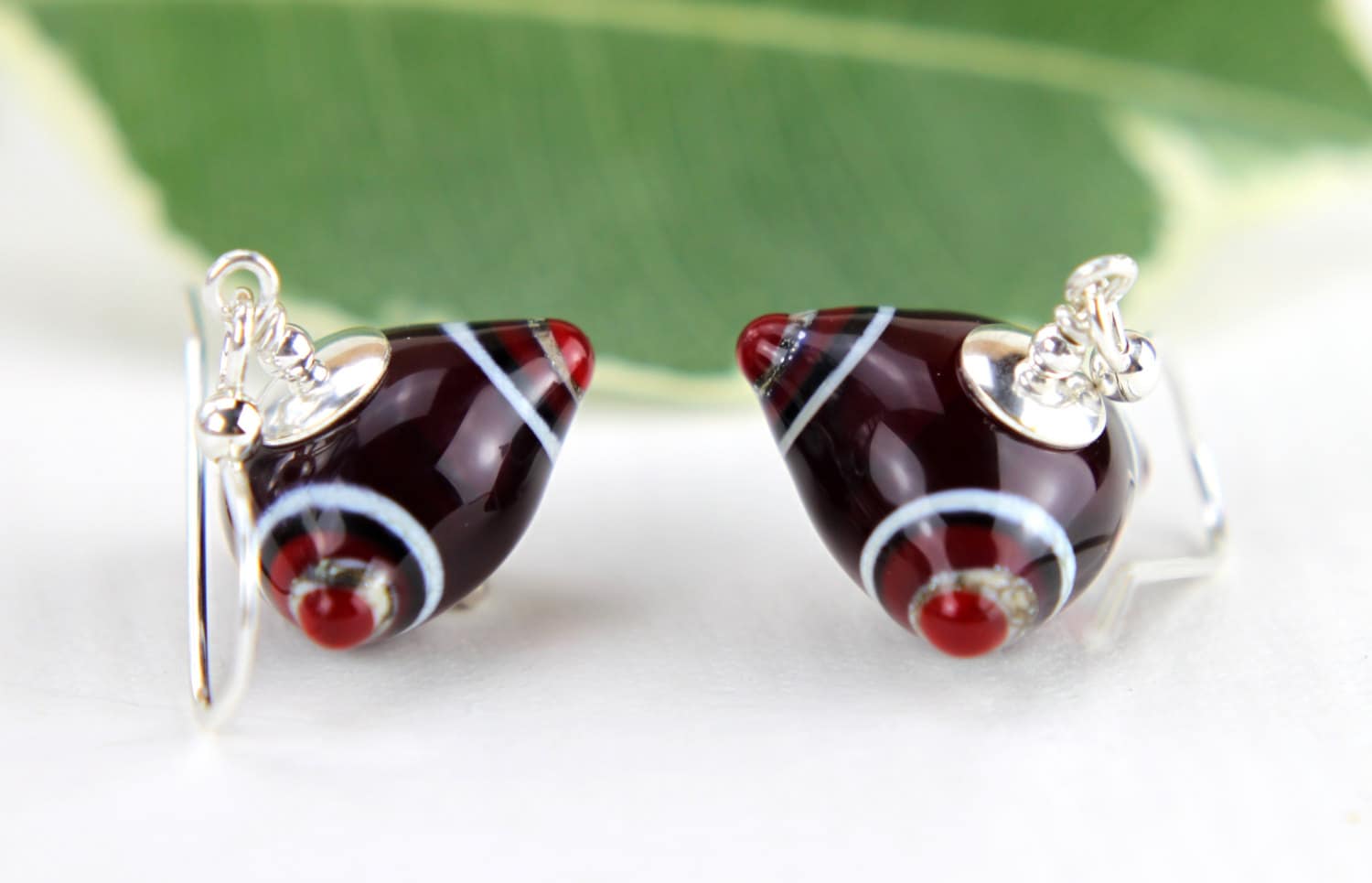 Rubinrote Lampwork Glas Ohrringe Sterling Silber Schmuck Rubinrote Lampwork Glas Ohrringe Sterling Silber Schmuck von MarianneDegener