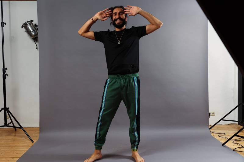 Kikoyhose "Tembo" - Dunkelgrün Baumwolle Freizeit Fair Handarbeit von MaridadiFashionDE