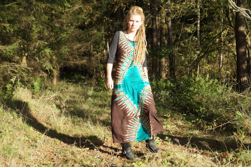 Maxikleid "Twiga" | Braun/Grün von MaridadiFashionDE