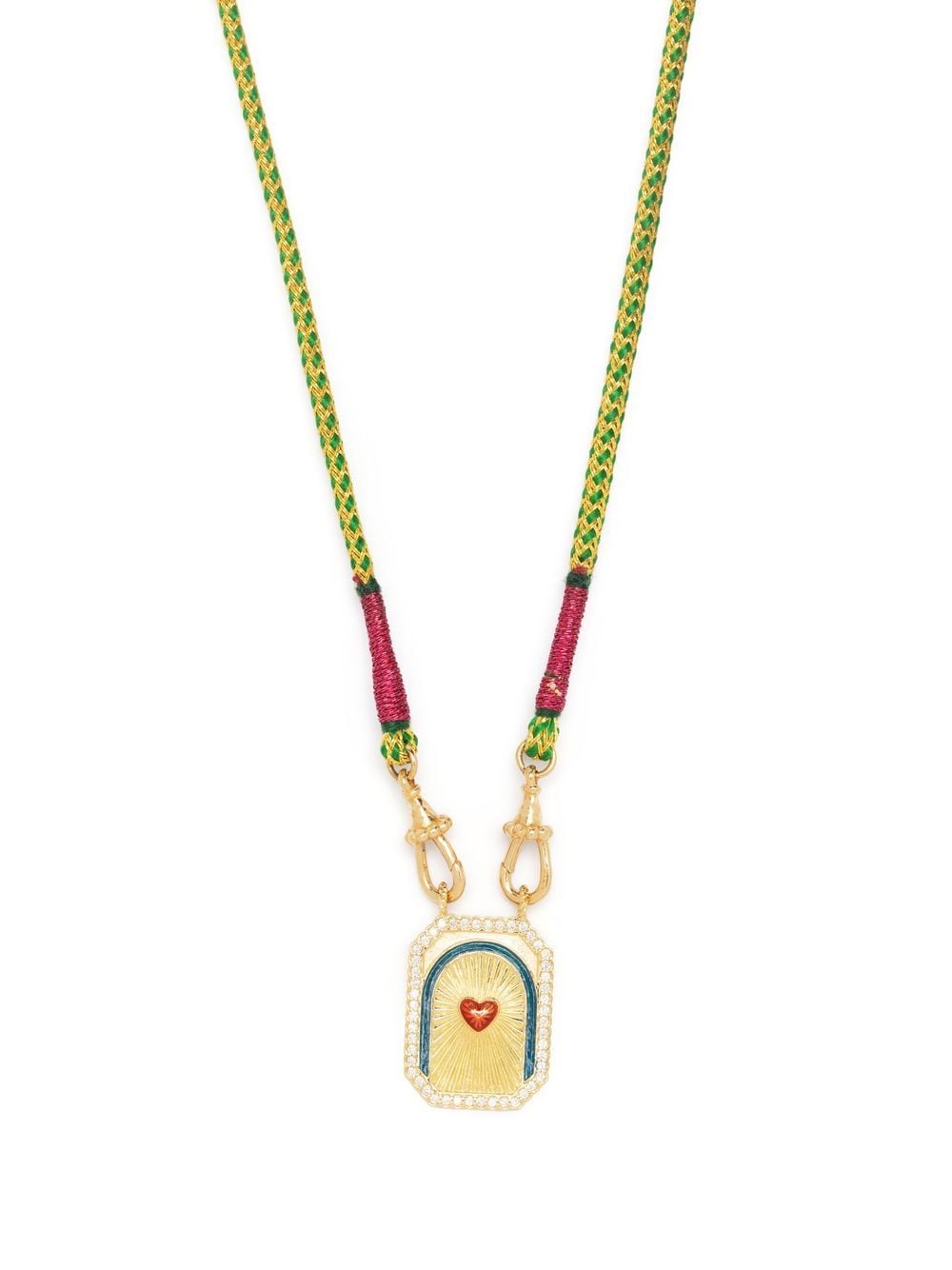 Marie Lichtenberg 18kt Heart Gelbgoldhalskette mit Mini Diamanten von Marie Lichtenberg