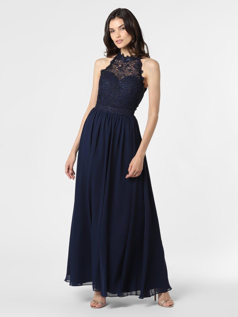 Marie Lund Abendkleid Damen Spitze Rundhals, marine von Marie Lund