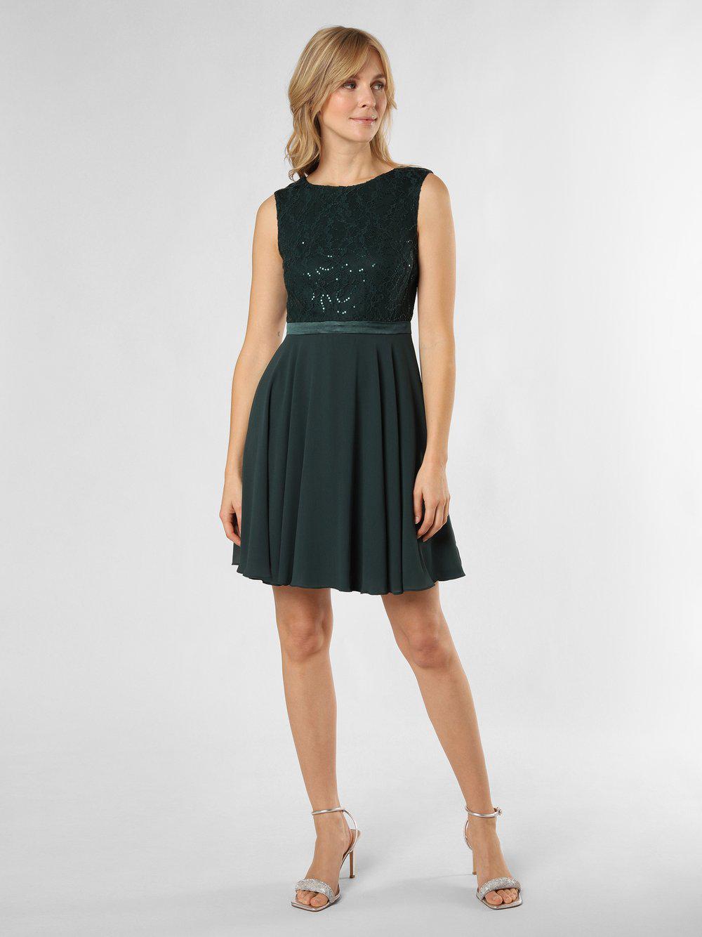 Marie Lund Abendkleid Damen Spitze Rundhals, tanne von Marie Lund