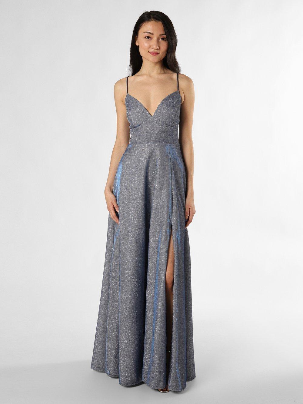 Marie Lund Abendkleid Damen V-Ausschnitt, blau von Marie Lund