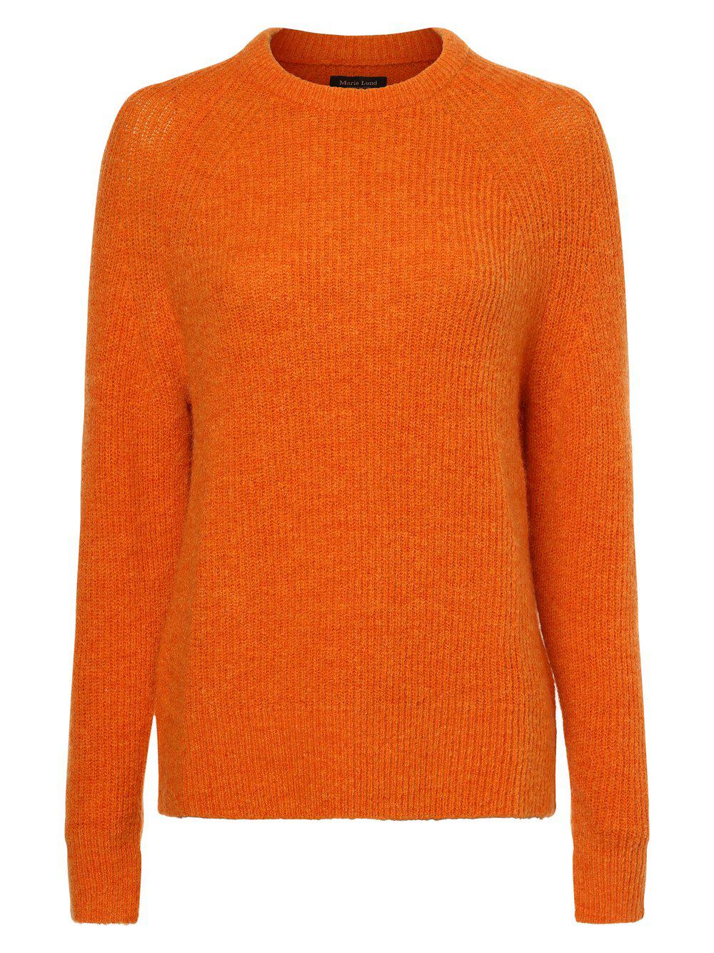 Marie Lund Pullover mit Mohair-Anteil Damen Wolle Rundhals, orange von Marie Lund