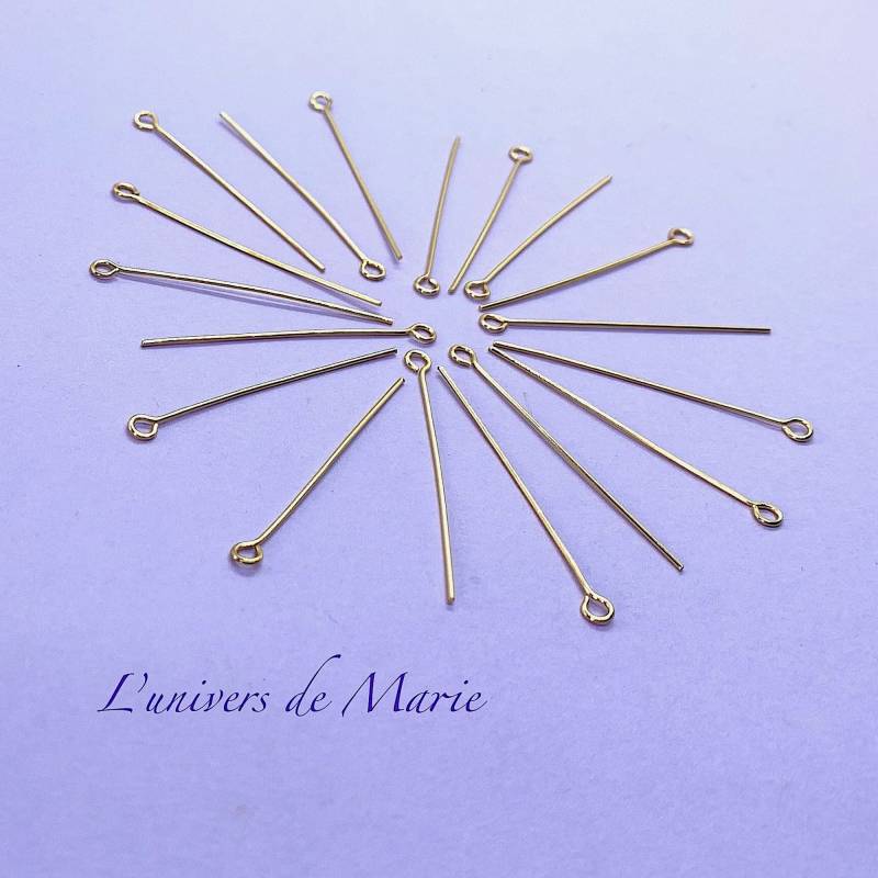 Kettelstifte/Ohrstecker 40 X 0, 70 Mm - Edelstahl Goldfarben Kettelstifte/Ohrstecker 40 X 0, 70 Mm - Edelstahl Goldfarben von Marie82Creations