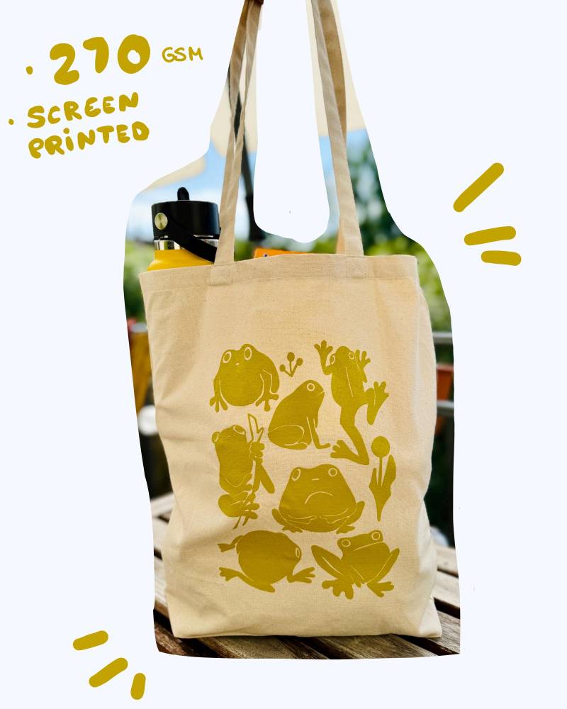Jutebeutel 270Gsm Frösche Siebdruck Jutebeutel 270Gsm Frösche Siebdruck von MarieInFarbe