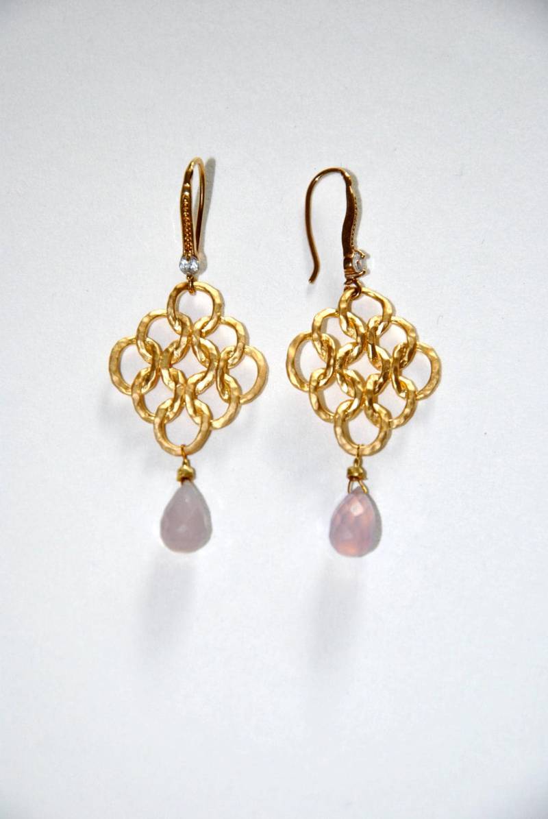 Vergoldete Ohrringe Amethyst Tropfen von MarieSubirana