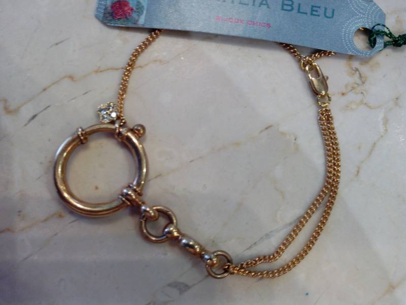 Vergoldete Vintage Armband, Klee Mit Zirkone von MarieSubirana