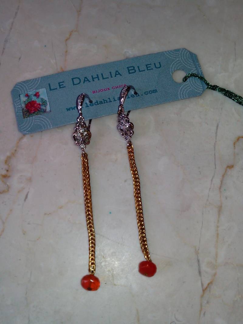 Vintage Opal Und Zirkonia Ohrringe Aus Vergoldetem Gold von MarieSubirana