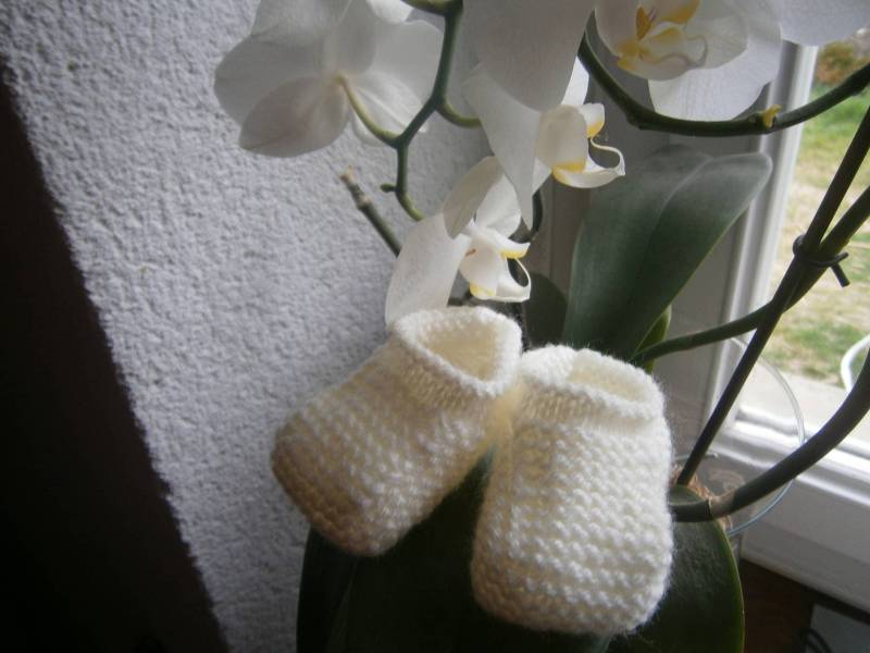 Ecru Wolle Baby Booties von Marieboutdefil