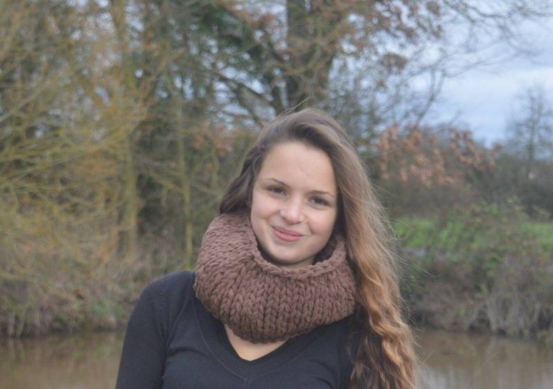 Snood Frau Chunky Iced Braun von Marieboutdefil
