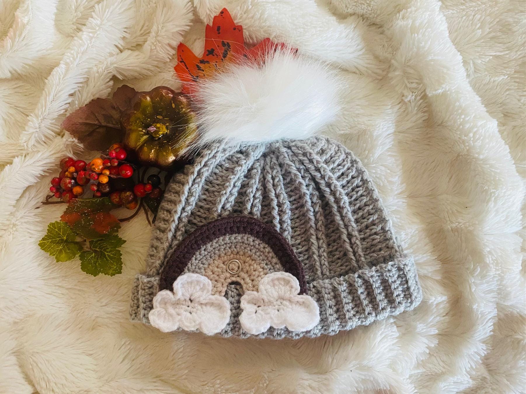 Handgehäkelte Mütze, Austauschbare Motive Und Bommel An Wollmütze Für Babys, Kleinkinder Kinder von MariechenBoutique