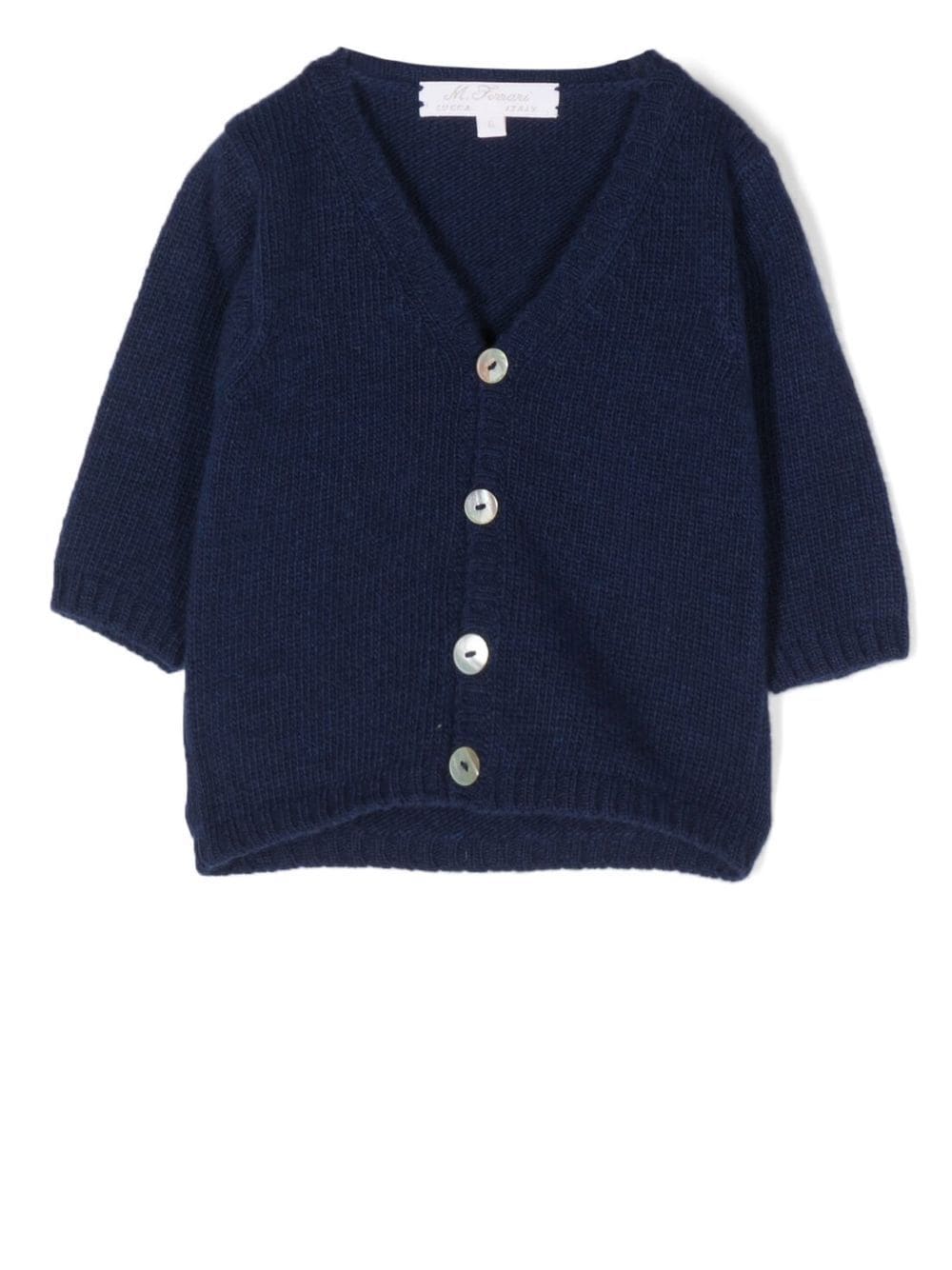 Mariella Ferrari Cardigan mit V-Ausschnitt - Blau von Mariella Ferrari