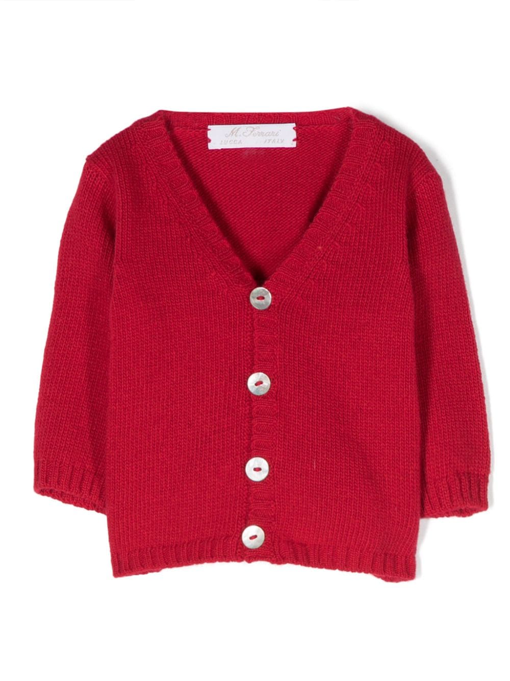 Mariella Ferrari Cardigan mit V-Ausschnitt - Rot von Mariella Ferrari