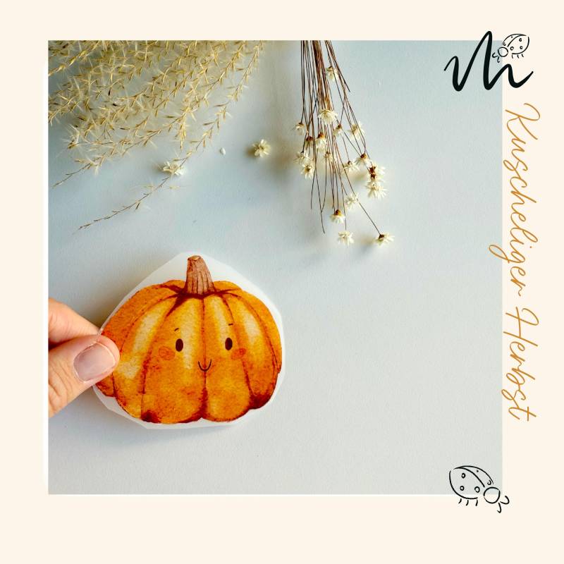 Bügelbild Kürbis Cozy Herbst Motiv Shirt Selbst Gestalten Halloween Kostüm Bild Zum Aufbügeln Bügelpatches von MariequitaShop