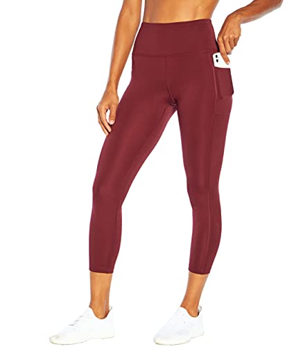 Marika Damen Knöchel hoher Taille und Taschen Leggings, Windsor, Weinrot, M von Marika