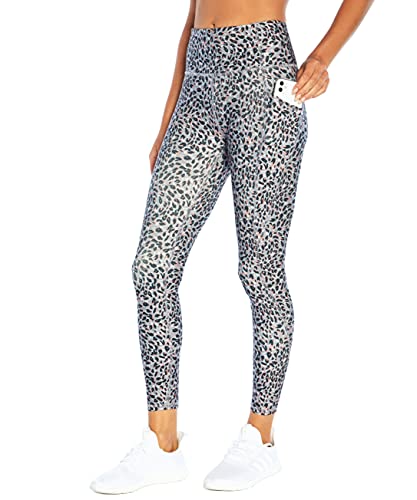 Marika Damen Sia High Rise Pocket Ankle Leggings, Peach Echo Leopard Pop, Large von Marika